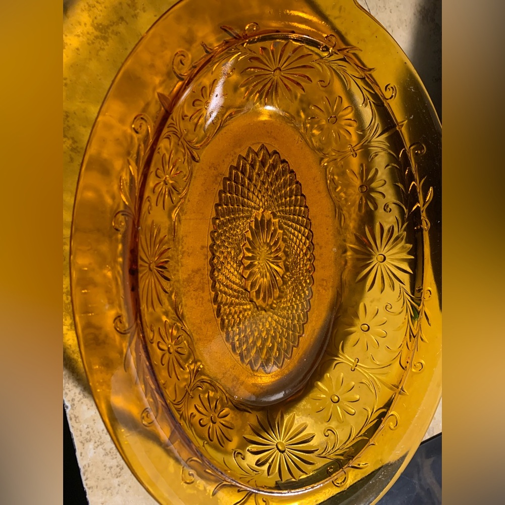 Vintage Amber Glass